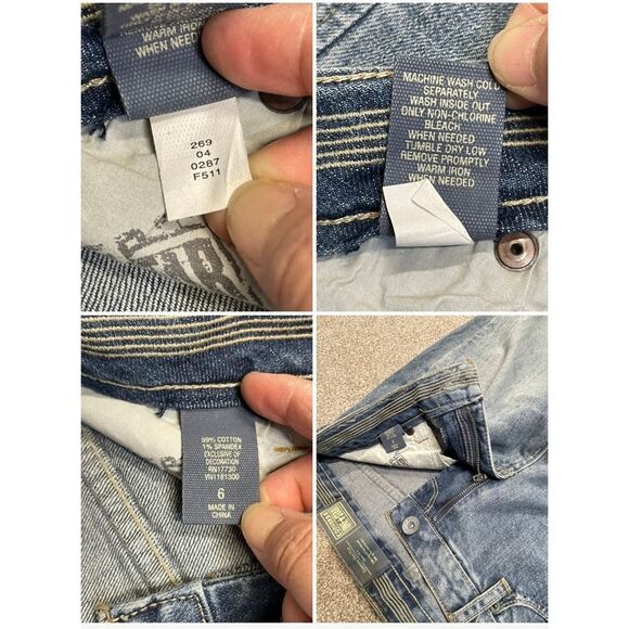 Converse one star womens bootcut jeans sz 6 mid rise blue jeans retro Y2K - Picture 10 of 12